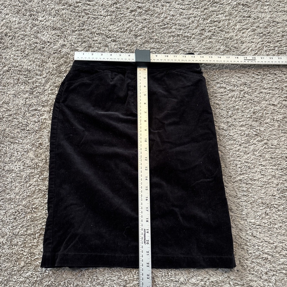 J CREW mini Skirt Size 2 Women's Black Corduroy With Pockets - Picture 4 of 4